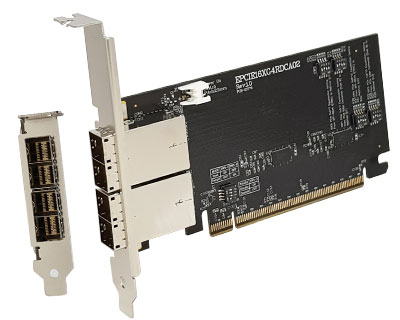 EPCIE16XG4RDCA02|External PCI Express (two SFF-8644 1x2) to PCIe x16 Gen 4 Active (Redriver with Linear Equalization) Cable Adapter Card