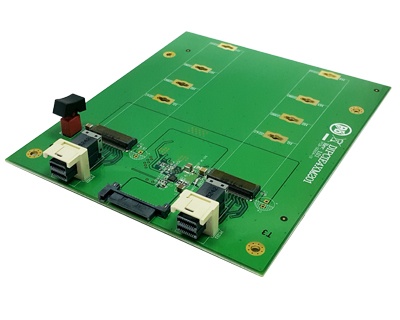 DIPCIE4XM201|SFF-8643 to M.2 (Socket 3 Key M PCIe-based SSD Module Pinout) 2-in-1 Docking Board