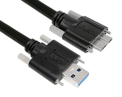 U3A2MB2|USB 3.0 Std-A plug to Micro-B plug Cable with two Jackscrews (M2) on both ends (CB-00542, CB-00601, CB-00608, CB-00712)