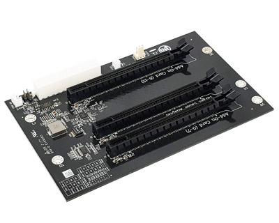 PCIEX16D03|PCIe x16 to two PCIe x16 (x8 mode) Slots Expansion Docking Board