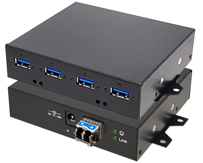 U3H443T|USB 3.0 4-port HUB with Duplex LC Fiber Optical UFP (Upstream Facing Port)