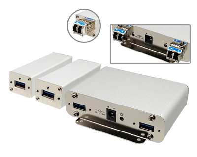DUSB3A-LC01E|Dual USB 3.0 SuperSpeed only (5Gbps) to Duplex LC Optical Transceiver