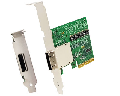 EPCIE4XRDCA01A|External PCIe (iPass x4 38pin compatible) to PCIe x4 Gen 3 Active (Redriver with Linear Equalization) Cable Adapter
